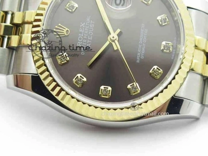 0510 DateJust 116234 SS YG BP Best Edition Gray Dial Diam Markers On SS YG Bracelet SA ZipUp 3745